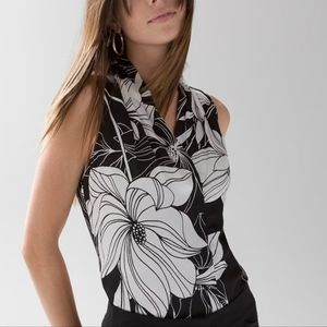 White House Black Market SL Pleated Vnk Shell Size Medium